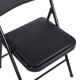 Scaun Pliabil, Alb - Negru, 46x46x79 cm - Negru