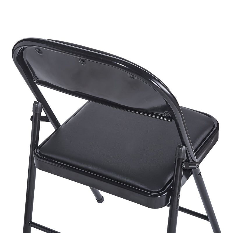 Scaun Pliabil, Alb - Negru, 46x46x79 cm - Negru