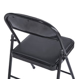 Scaun Pliabil, Alb - Negru, 46x46x79 cm - Negru