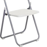 Scaun pliabil Daxton, Alb - Negru, 49x46x73 cm - Alb