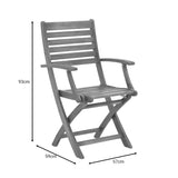 Scaun pliabil de gradina Gorpo, Maro, 57x59x93 cm