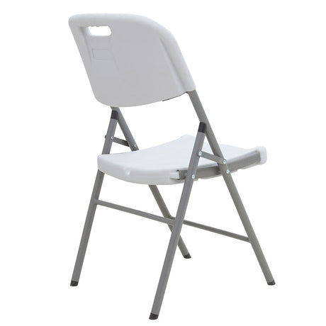 Scaun pliabil Zora alb, pentru conferinte sau exterior, 46x56x87 cm
