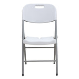 Scaun pliabil Zora alb, pentru conferinte sau exterior, 46x56x87 cm