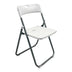 Scaun pliabil cu funcție Edison, Metal, Alb - Negru, 38x49x73 cm - 326-000061
