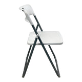 Scaun pliabil cu funcție Edison, Metal, Alb - Negru, 38x49x73 cm - Alb