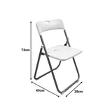 Scaun pliabil cu funcție Edison, Metal, Alb - Negru, 38x49x73 cm - Alb