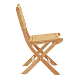 Scaun pliant Xianju lemn de fag si frânghie, Natural, 47x58x85 cm