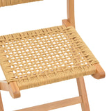 Scaun pliant Xianju lemn de fag si frânghie, Natural, 47x58x85 cm