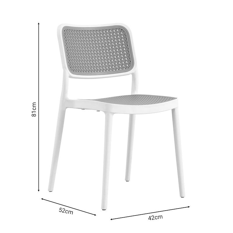 Scaun Poetica cu protectie UV, Alb, 42x52x81 cm