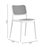 Scaun Poetica cu protectie UV, Alb, 42x52x81 cm