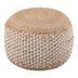 Scaun-pouf Bocca din iuta, Natural, D40x45 cm