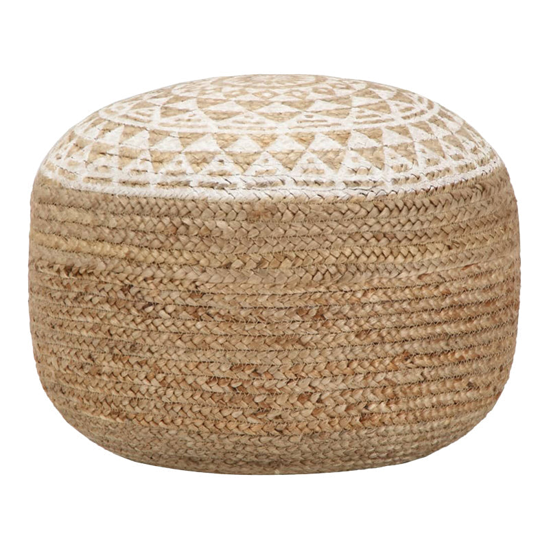 Scaun-pouf Noca din iuta, Natural, D40x30 cm