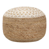 Scaun-pouf Noca din iuta, Natural, D40x30 cm