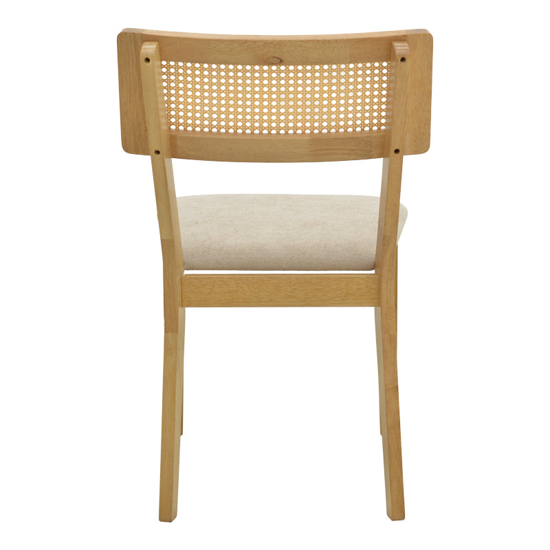 Scaun Raffles, Rubberwood cu rattan și gri-bej, 47x48x83 cm, foto produs 6