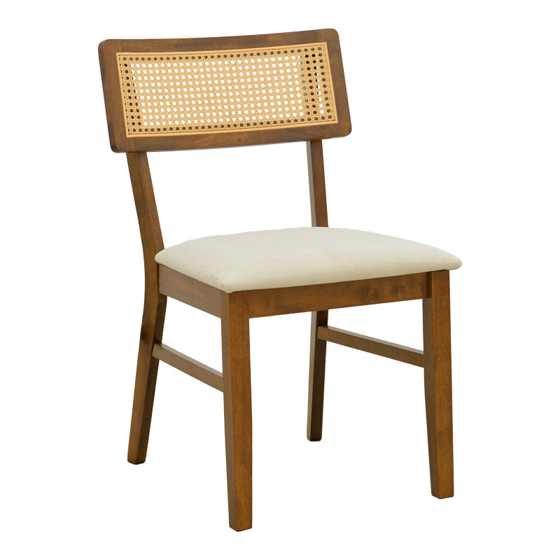 Nuc-Crem | SKU: 381-000023 | Scaun Raffles, Lemn de arbore de cauciuc și ratan, 47x48x83 cm, varianta Nuc-Crem, produs pentru amenajarea locuinței, disponibil online în România la CasaMob