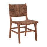 Scaun Refane lemn de tec, Natural, 50x58x85 cm