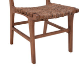 Scaun Refane lemn de tec, Natural, 50x58x85 cm