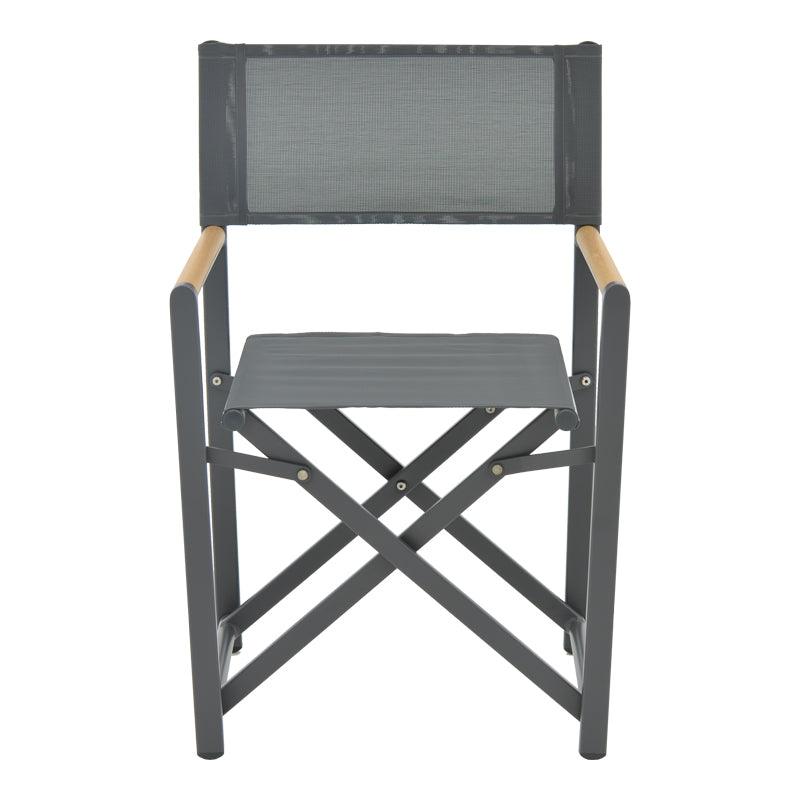 Scaun regizor Mabu, Alb - Gri inchis, 56x48x86 cm - Gri inchis