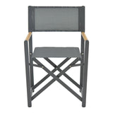Scaun regizor Mabu, Alb - Gri inchis, 56x48x86 cm - Gri inchis