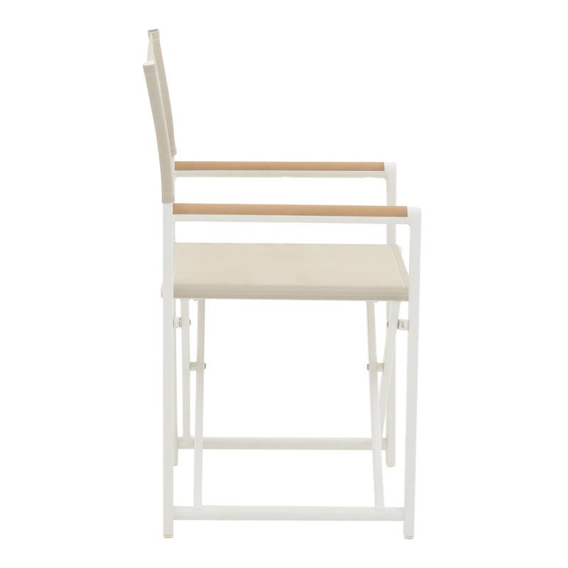 Scaun regizor Mabu, Alb - Gri inchis, 56x48x86 cm - Alb