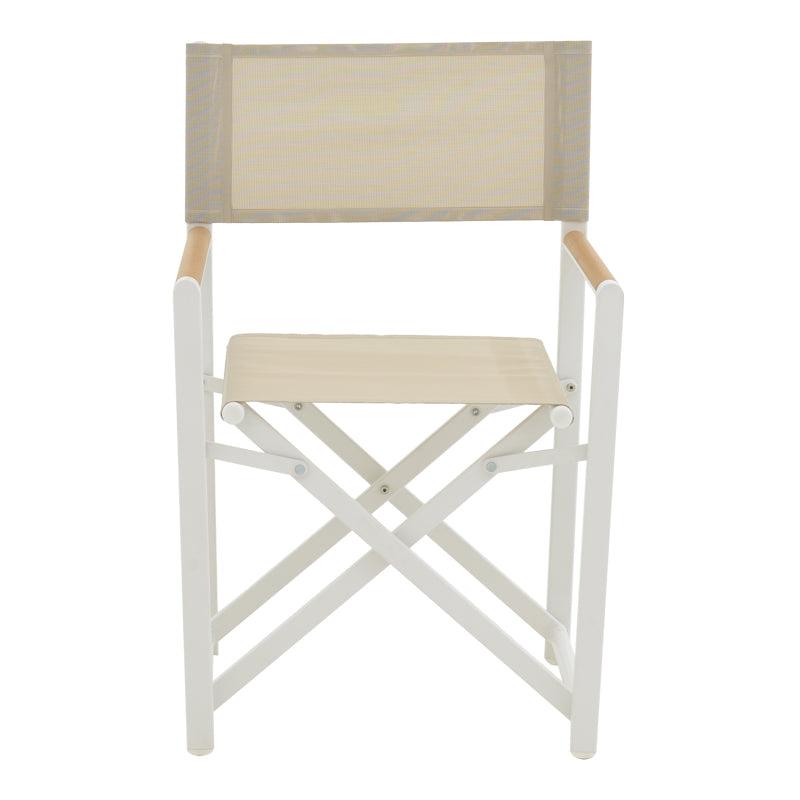 Scaun regizor Mabu, Alb - Gri inchis, 56x48x86 cm - Alb