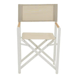 Scaun regizor Mabu, Alb - Gri inchis, 56x48x86 cm - Alb