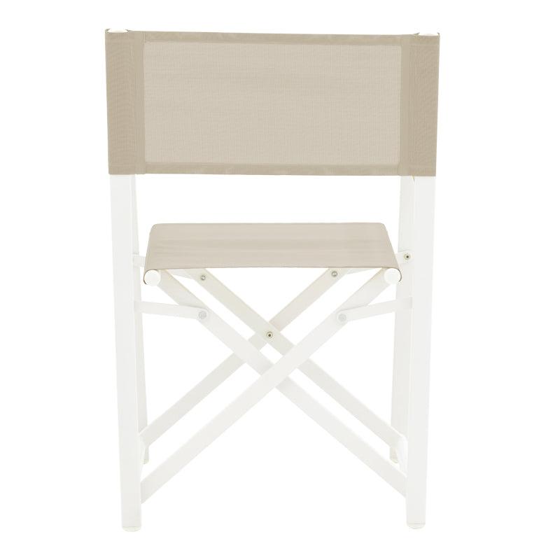 Scaun regizor Mabu, Alb - Gri inchis, 56x48x86 cm - Alb