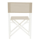 Scaun regizor Mabu, Alb - Gri inchis, 56x48x86 cm - Alb