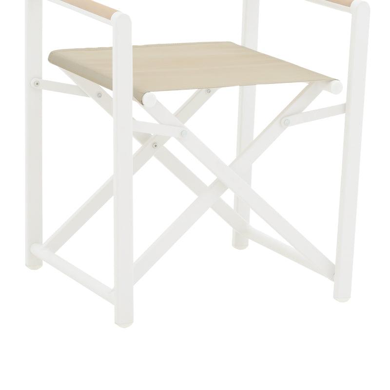 Scaun regizor Mabu, Alb - Gri inchis, 56x48x86 cm - Alb