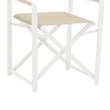 Scaun regizor Mabu, Alb - Gri inchis, 56x48x86 cm - Alb