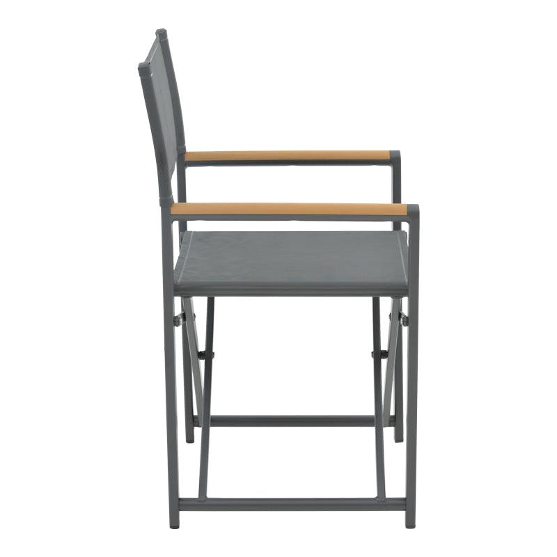 Scaun regizor Mabu, Alb - Gri inchis, 56x48x86 cm - Gri inchis