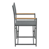 Scaun regizor Mabu, Alb - Gri inchis, 56x48x86 cm - Gri inchis