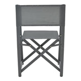 Scaun regizor Mabu, Alb - Gri inchis, 56x48x86 cm - Gri inchis