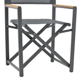 Scaun regizor Mabu, Alb - Gri inchis, 56x48x86 cm - Gri inchis
