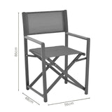Scaun regizor Mabu, Alb - Gri inchis, 56x48x86 cm - Gri inchis