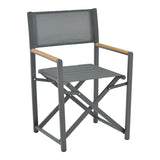 Scaun regizor Mabu, Alb - Gri inchis, 56x48x86 cm - Scaun regizor Mabu, Alb - Gri inchis, 56x48x86 cm - 218-000010