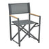 Scaun regizor Mabu, Alb - Gri inchis, 56x48x86 cm - 218-000010