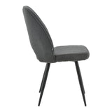Scaun Renish, Negru - Gri, 61x47x91 cm - Gri