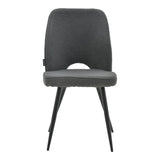 Scaun Renish, Negru - Gri, 61x47x91 cm - Gri