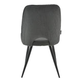 Scaun Renish, Negru - Gri, 61x47x91 cm - Gri