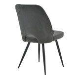 Scaun Renish, Negru - Gri, 61x47x91 cm - Gri