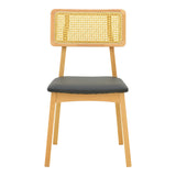 Scaun Renna, lemn fag Natural și perna, neagra, 48x52x79 cm