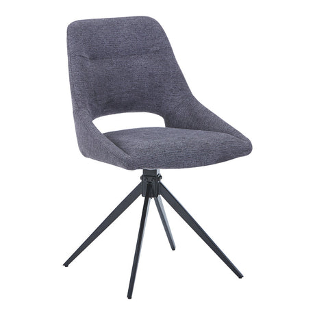 Scaun rotativ Luciano I, Textil, Antracit, 52x54x85 cm