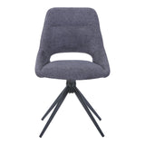 Scaun rotativ Luciano I, Textil, Antracit, 52x54x85 cm