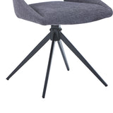 Scaun rotativ Luciano I, Textil, Antracit, 52x54x85 cm