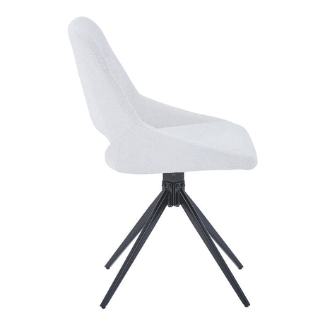 Scaun rotativ Luciano I, Textil, Bej, 52x54x85 cm