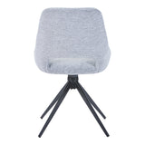 Scaun rotativ Luciano I, Textil, Gri, 52x54x85 cm