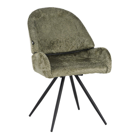 Scaun rotativ Morea, boucle si metal, 68x66x82 cm