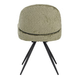 Scaun rotativ Morea, boucle si metal, 68x66x82 cm - Menta