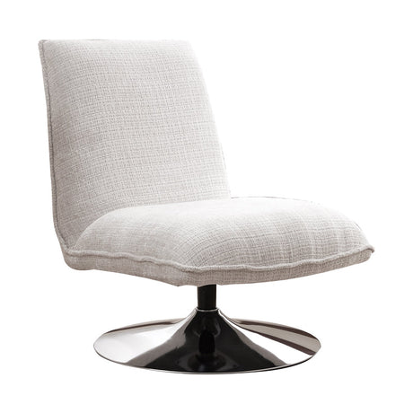 Scaun rotativ Remona crem picioare, crom, 63x80x80 cm